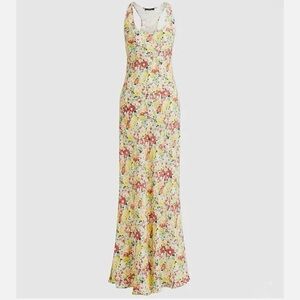New J. Crew Alicia Cupro-blend Racerback Slip Dress In Painterly Floral Size 6